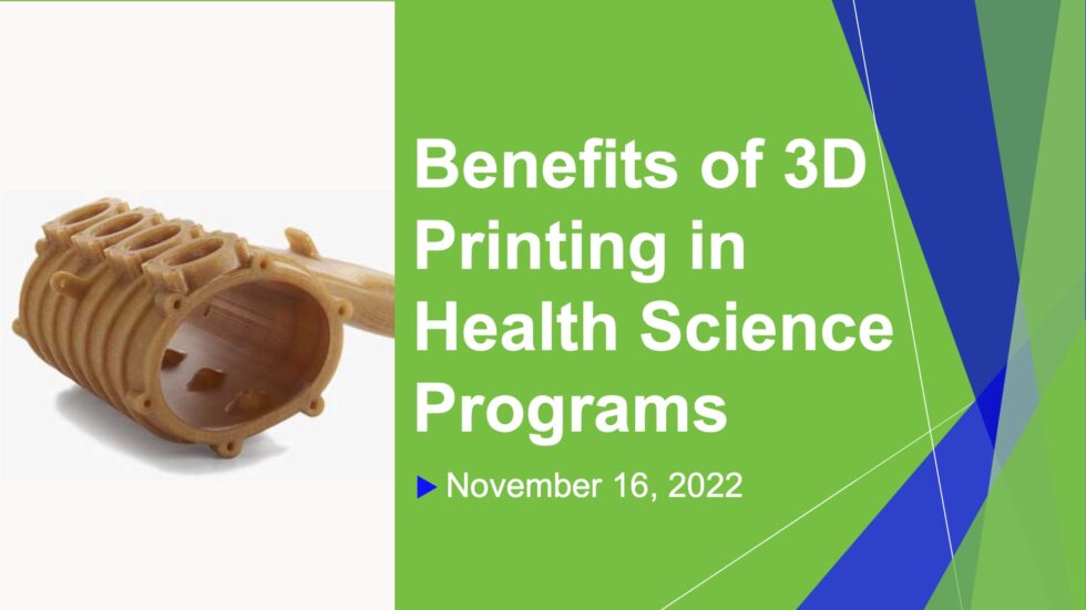 3D Printing Benefits in Health Science Programs: Looks like a futuristic operation room!