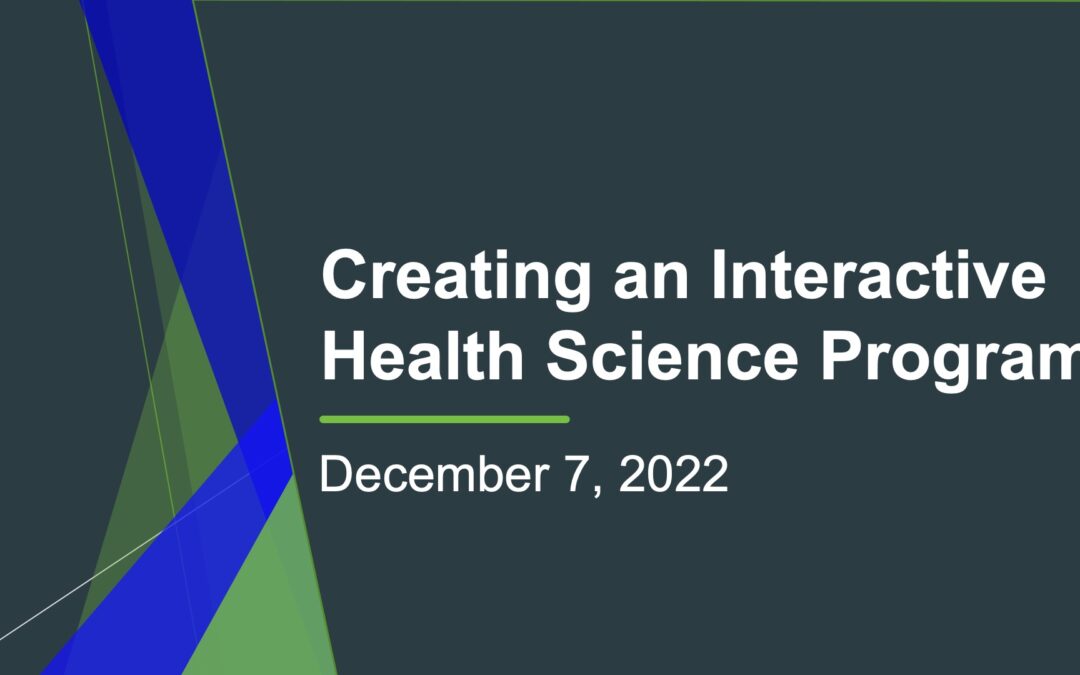 Creating an Interactive Health Science Program: Wearable DIY Simulation Experiences You Can Create on a Budget